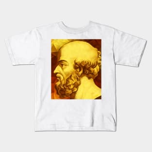 Eratosthenes of Cyrene Golden Portrait | Eratosthenes of Cyrene Artwork 9 Kids T-Shirt